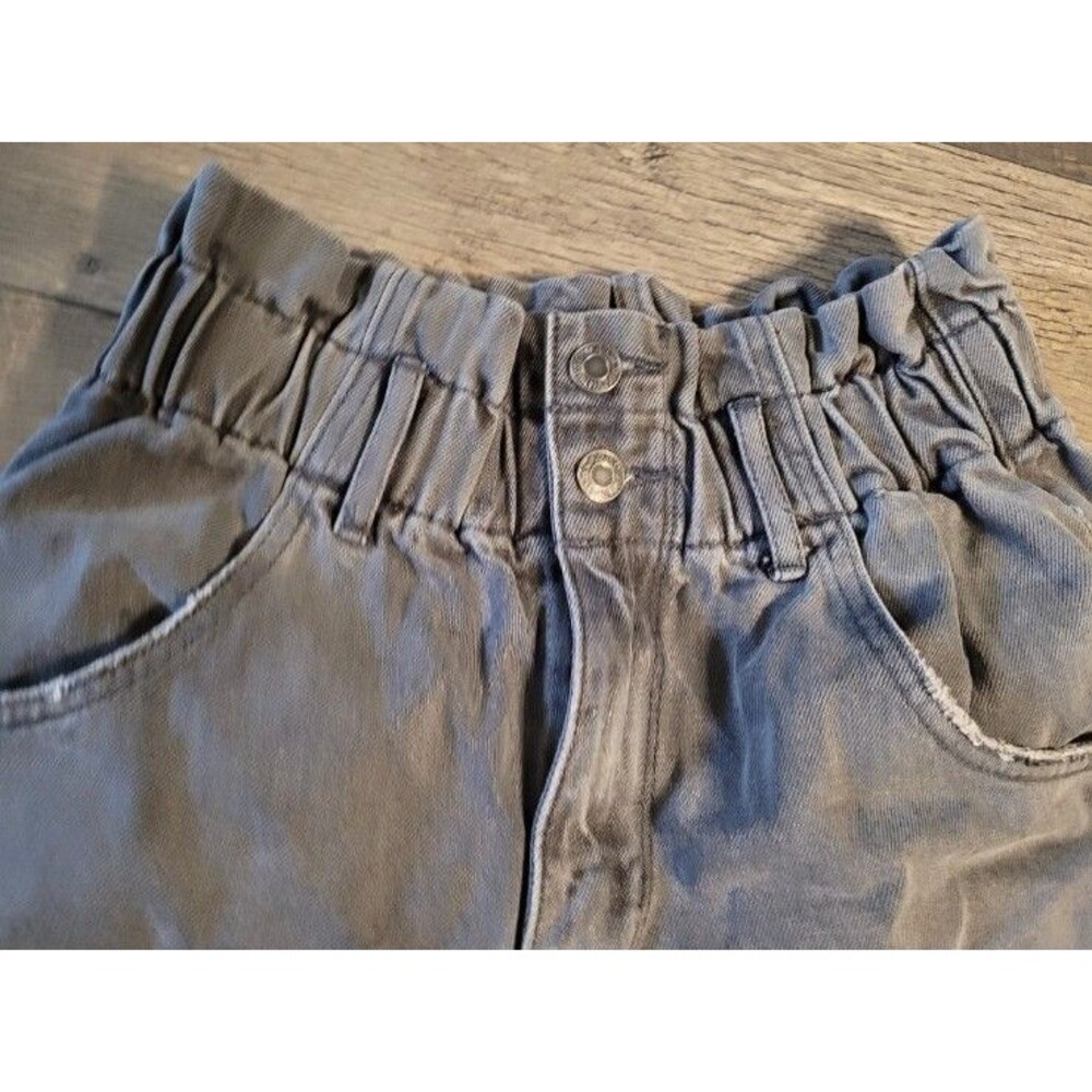 VERVET Elastic Waist High Rise Gray Jean Shorts Women's Size S - Picture 4 of 8